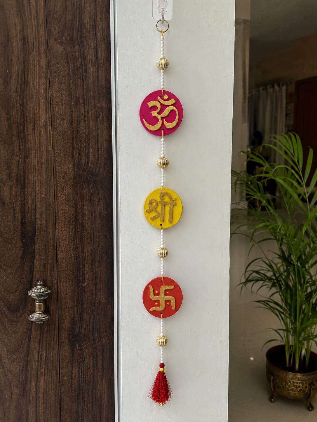Gomay Om Shree Swastik Wall Hanging